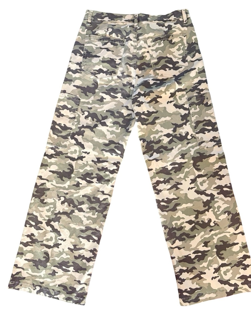 Kut from the Kloth Jodi High Rise Wide Straight Leg in  Olive/Tan Size 8 - Picture 5 of 11